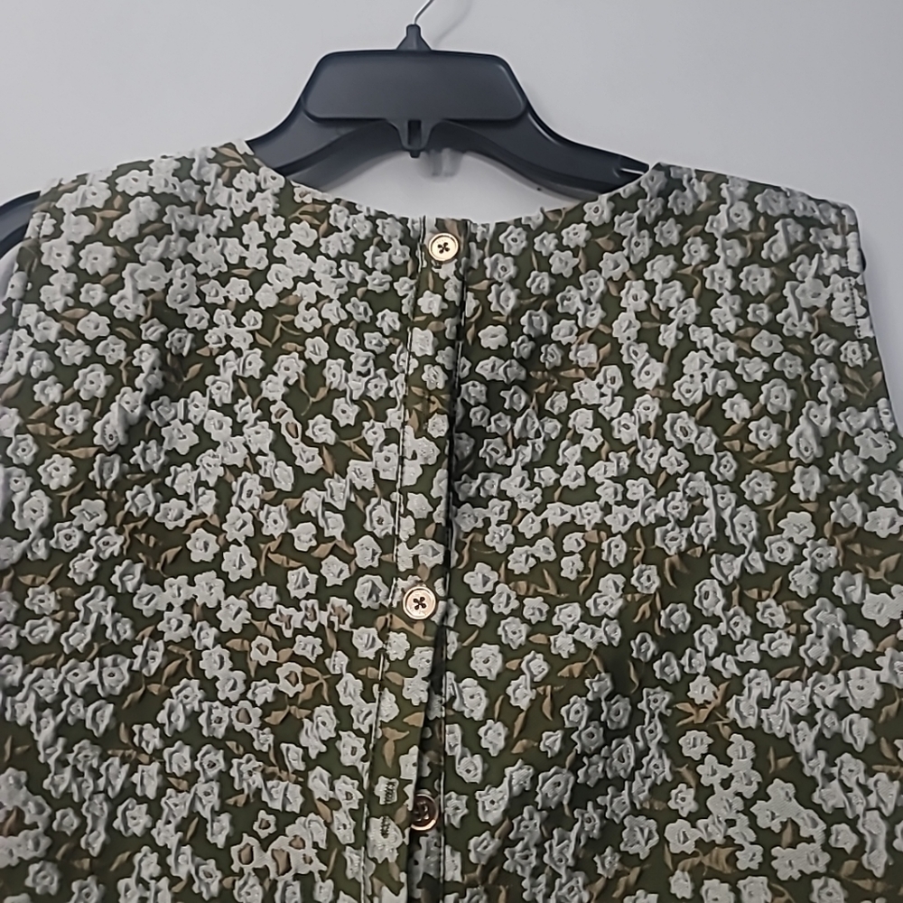 BURU  Woven Le V Mod Top Olive - Picture 5 of 8